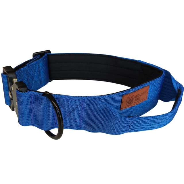 Obroża niebieska z mocnym zapięciem